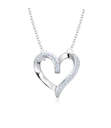 Elegant Heart Silver Necklaces SPE-5625
